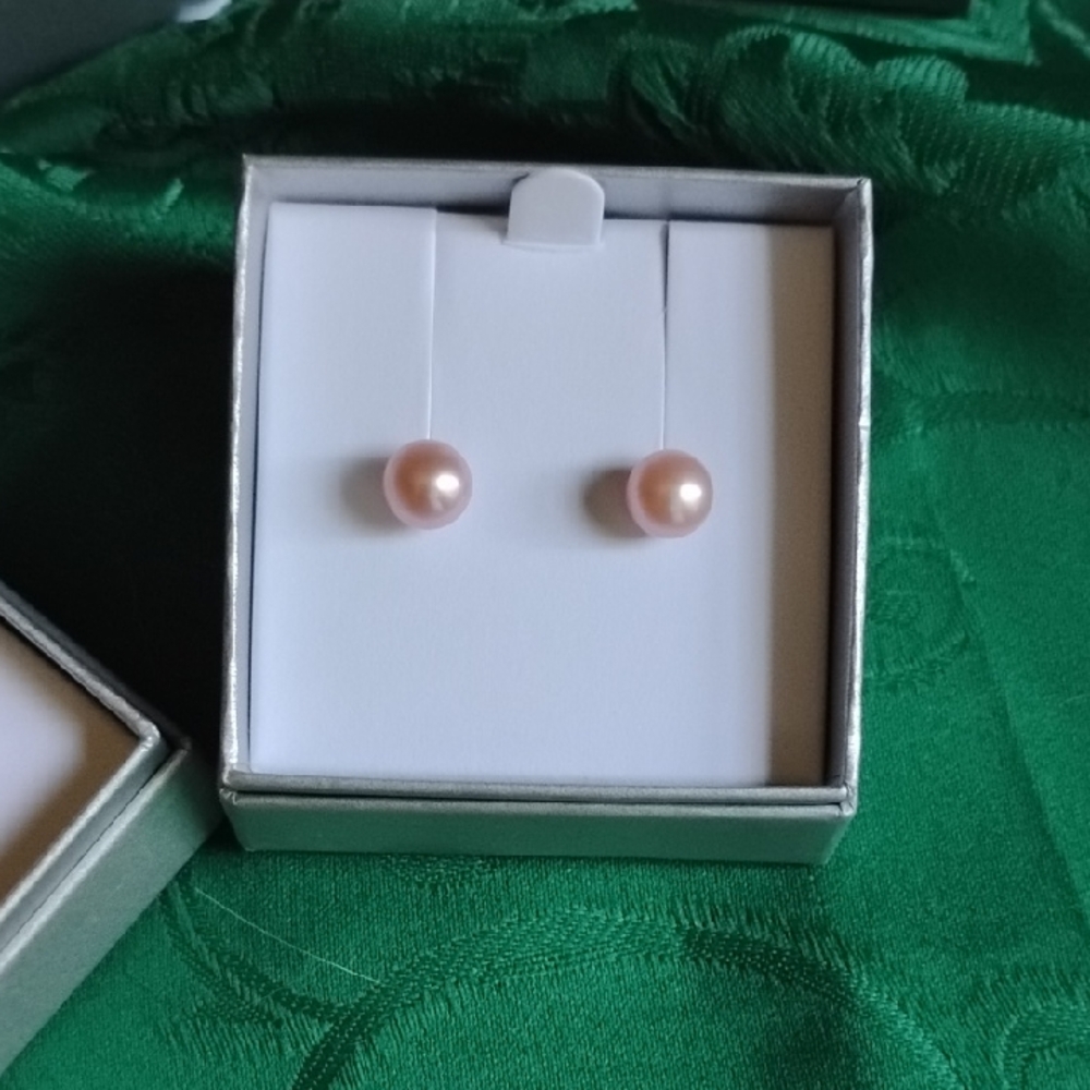 Elegant Pink Pearl Stud Earrings By Honora